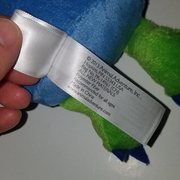 Sweet Sprouts Monster Alien Plush Blue Green 7" Animal Adventure 2013 Lovey TAG - Picture 8 of 8